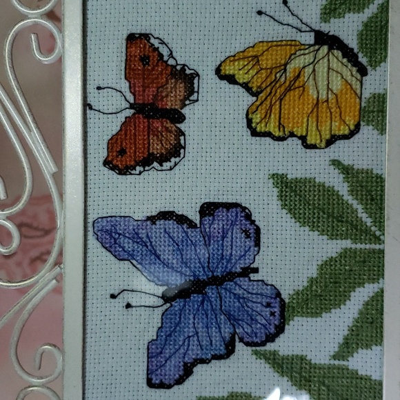 Cross Stitch Butterflies Butterfly Cross Stitch Butterfly Art Butterfly Frame - Picture 3 of 17